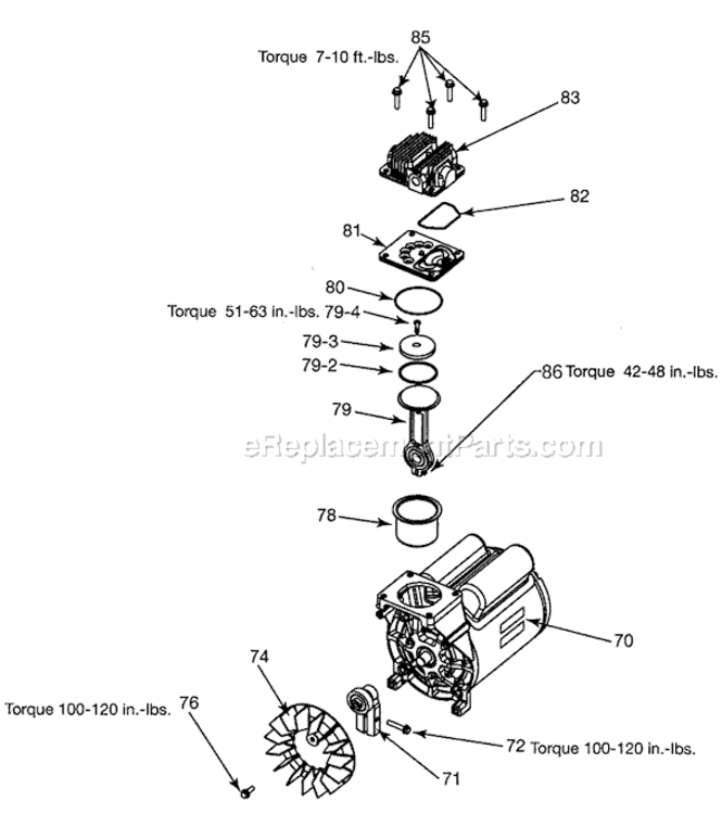 Page B Diagram and Parts List for C3150 Type 1 Porter Cable Compressor